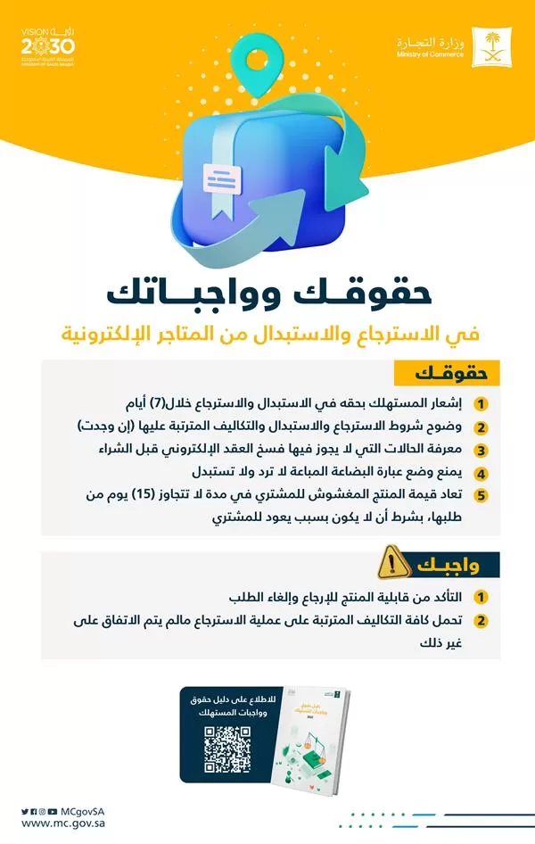 "التجارة" توضح حقوق وواجبات المشتري عند التعامل مع المتاجر الإلكترونية