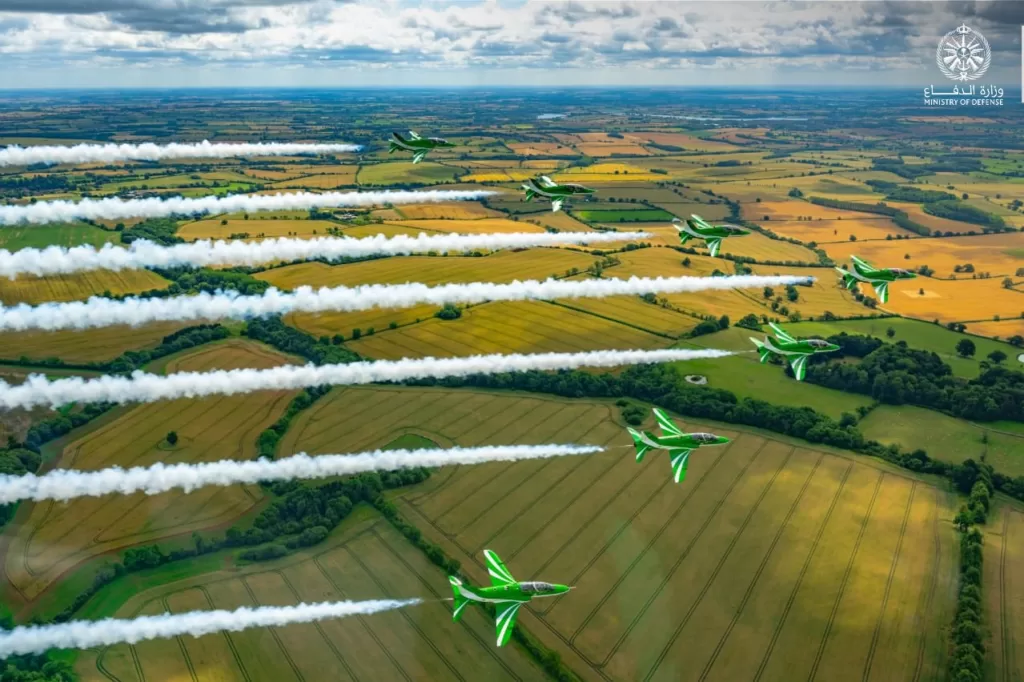فريق الصقور السعودية يشارك في حفل افتتاح المعرض العالمي "RIAT 2023" ببريطانيا