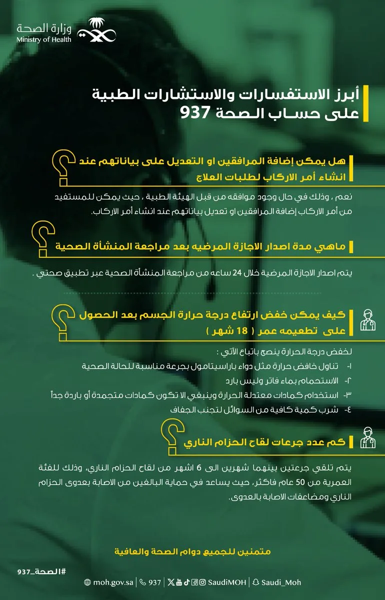 أبرزها الإجازة المرضية.. الصحة توضح أبرز 5 إجابات للمستفيدين