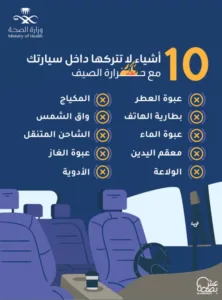 "عش بصحة": 10 أشياء يجب عدم تركها داخل السيارة في حرارة الصيف