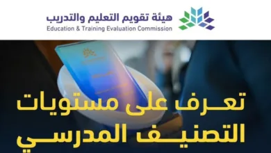 هيئة تقويم التعليم توضح مستويات التصنيف المدرسي للمدارس الحكومية والأهلية والعالمية