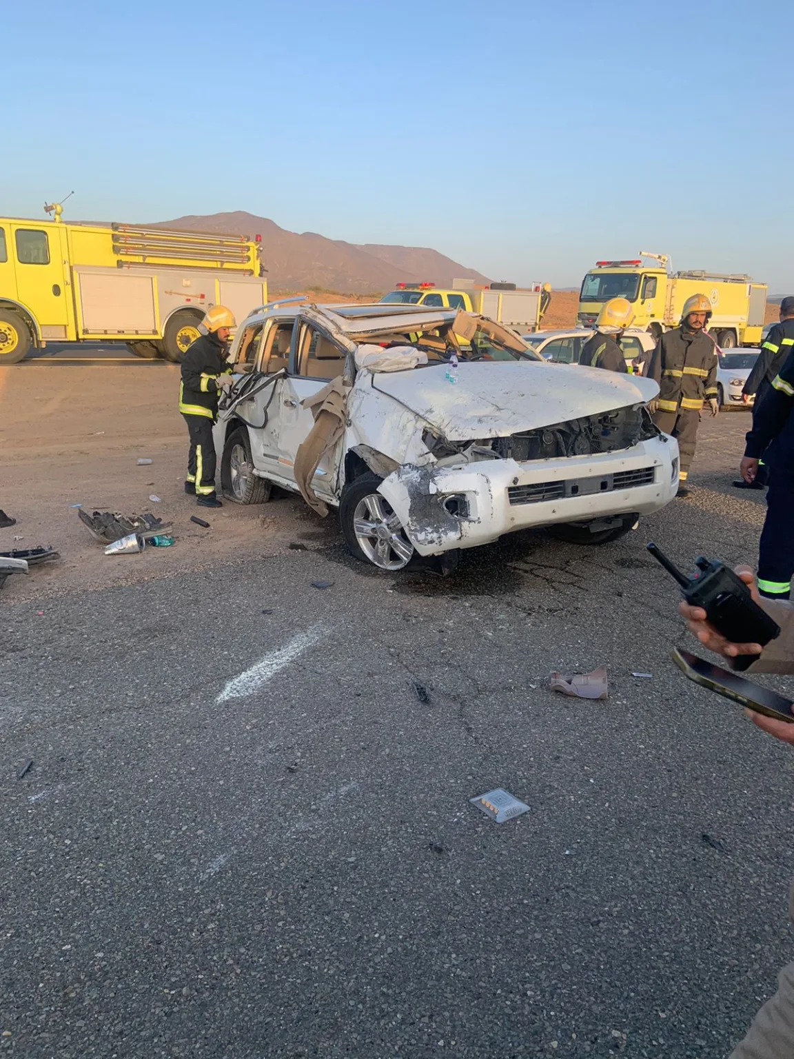 مع أول يوم للإجازة... وفاتان و4 إصابات في حادث مروع على طريق "حضن- الطائف"