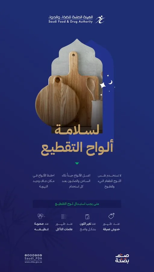 "الغذاء والدواء": الاستخدام الخاطئ لألواح التقطيع قد ينقل البكتيريا للطعام - صحيفة البوابة الالكترونية "الغذاء والدواء": الاستخدام الخاطئ لألواح التقطيع قد ينقل البكتيريا للطعام