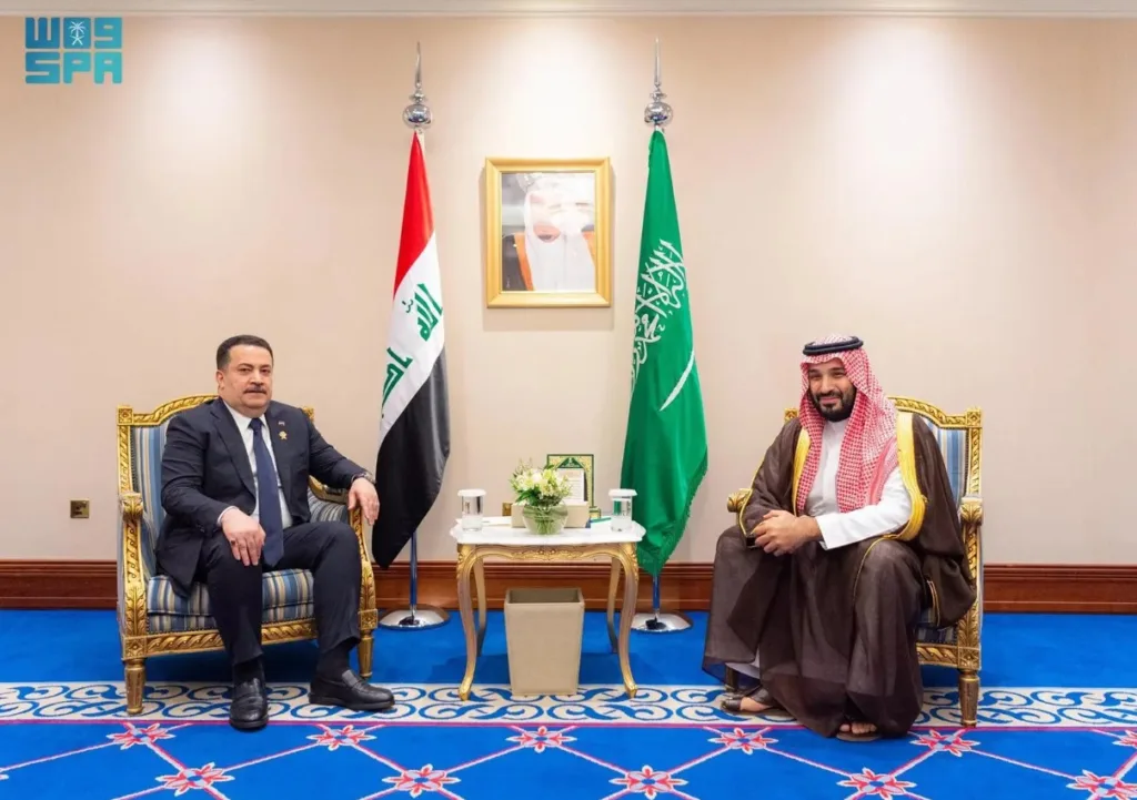 سمو ولي العهد يلتقي رئيس مجلس الوزراء في جمهورية العراق سمو ولي العهد يلتقي رئيس مجلس الوزراء في جمهورية العراق