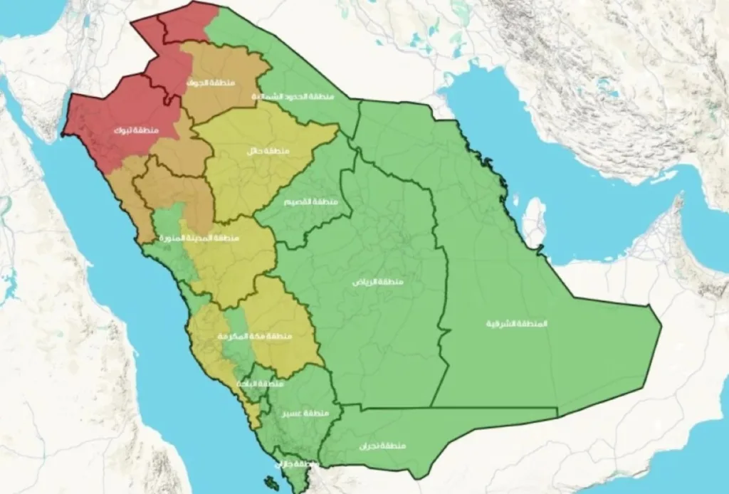 الدفاع المدني يصدر خارطة الحالة المطرية الغزيرة ويحذر من السيول الدفاع المدني يصدر خارطة الحالة المطرية الغزيرة ويحذر من السيول