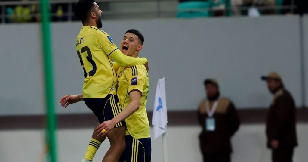 النصر يهزم اركاداغ بهدف الحمدان