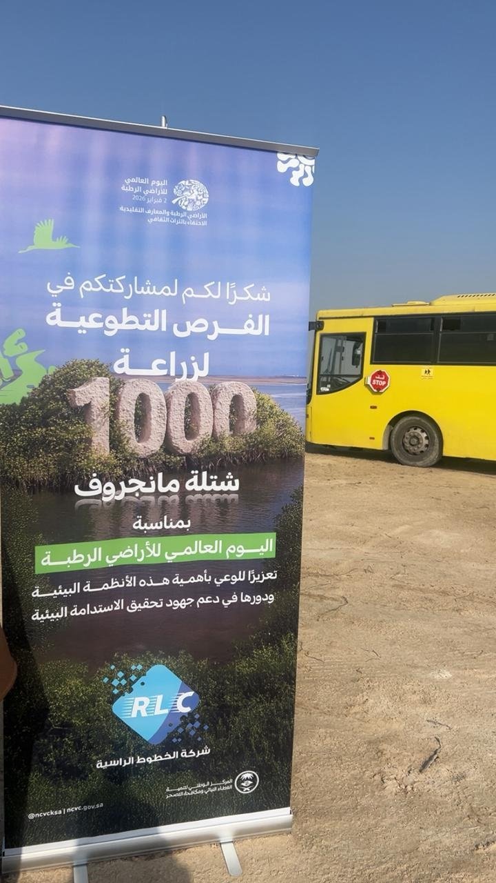 جمعية أصدقاء البيئة تفعّل اليوم العالمي للأراضي الرطبة بزراعة ألف شتلة مانجروف بمشاركة 600 متطوع