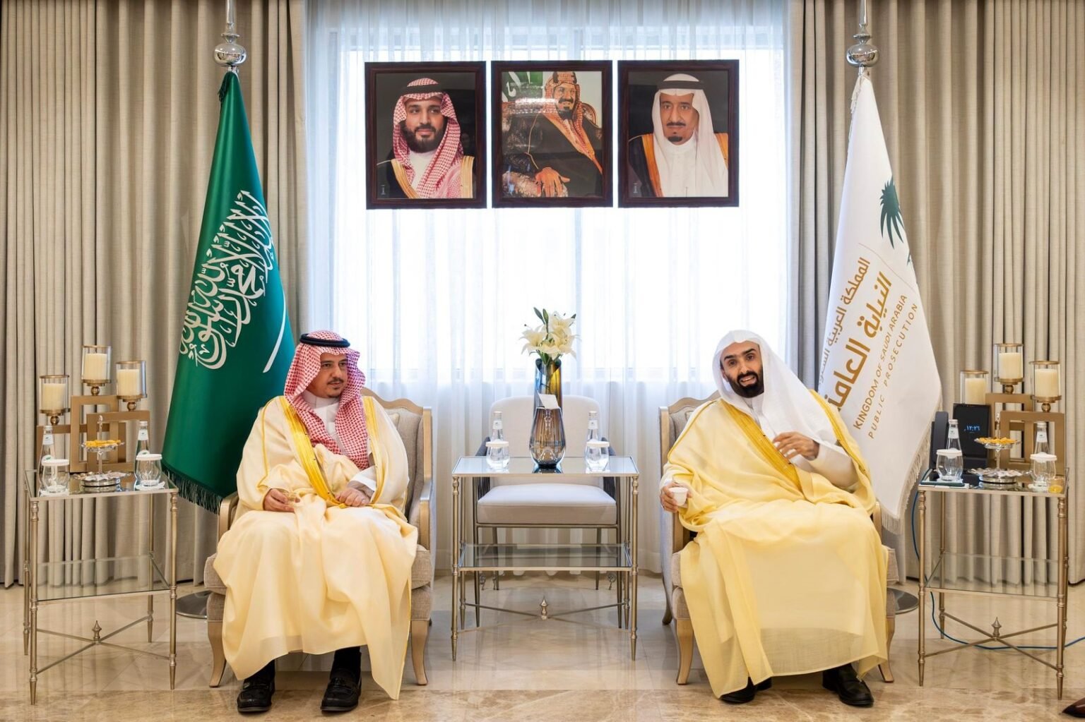 رئيس ديوان المظالم يزور النائب العام مهنئًا وشاكرًا لما قدمه لتطوير منظومة القضاء الإداري